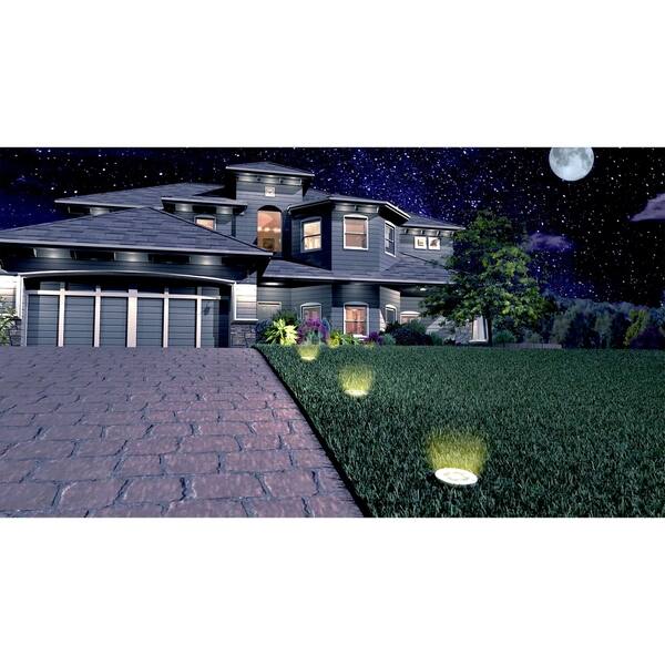 Bell Howell Solar Ed Led Disk Lights 8 Pack Silver Solar Ed Led Disk Lights 8 Pack