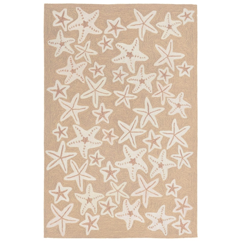 Liora Manne Capri Starfish Indoor/Outdoor Rug - 7'6" x 9'6" - Neutral