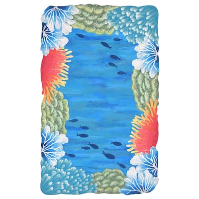 Liora Manne Visions IV Reef Border Indoor/Outdoor Rug