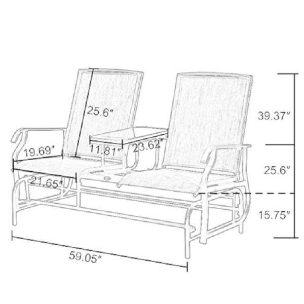 Outdoor 2 Person Patio Loveseat Glider Chair Bed Bath & Beyond 22967802
