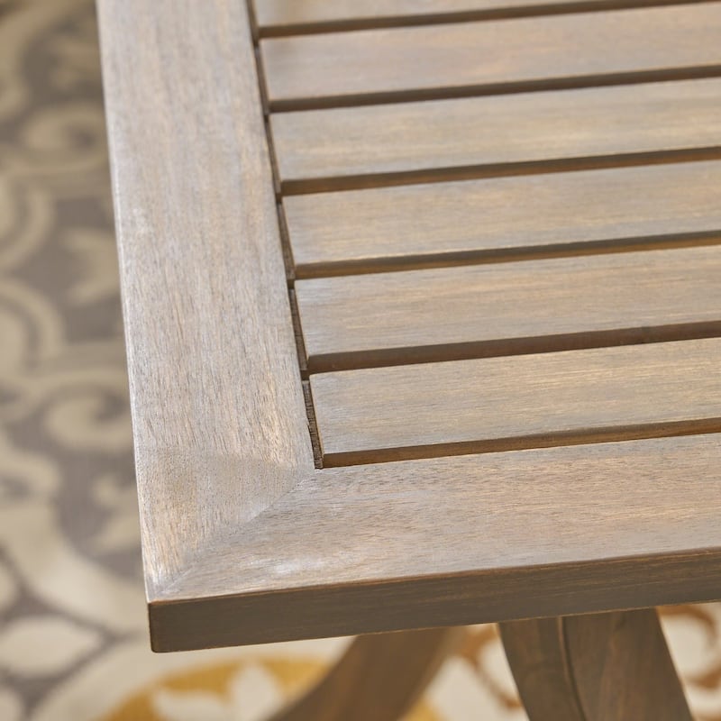 York Acacia Wood Outdoor 5-piece Square Dining Set by Christopher Knight Home