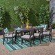 Nestor Outdoor 6-Seater Acacia Wood Expandable Dining Set by Christopher Knight Home - Thumbnail 5