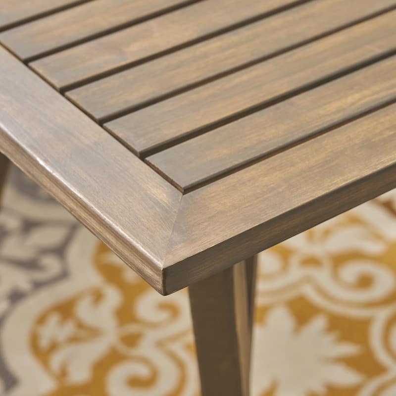Anchor Outdoor 6-Seater Rectangular Acacia Wood Dining Set by Christopher Knight Home