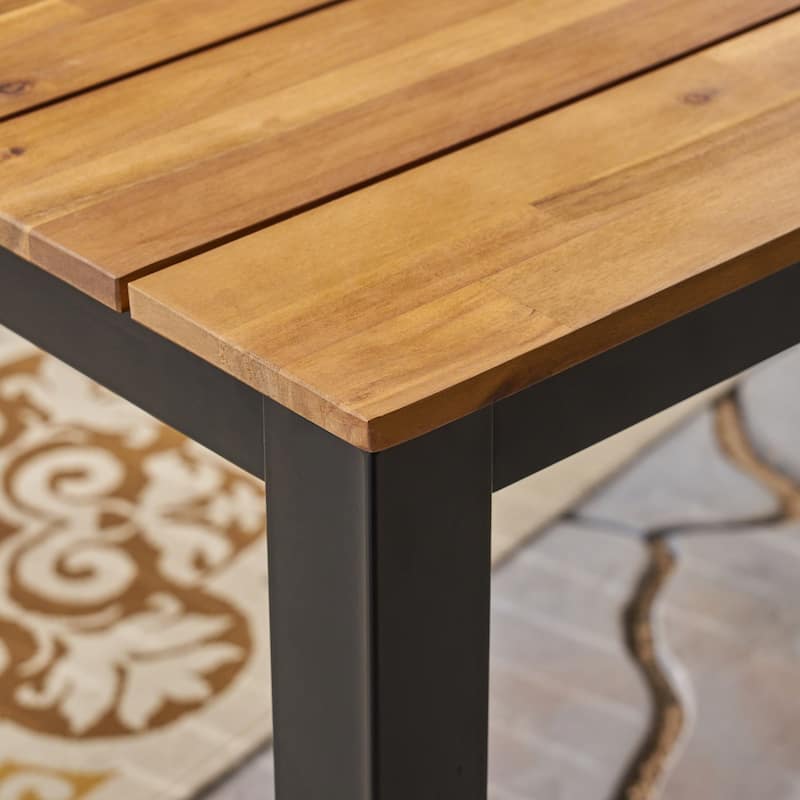 Barstow Outdoor 6-Seater Rectangular Acacia Wood Dining Set by Christopher Knight Home