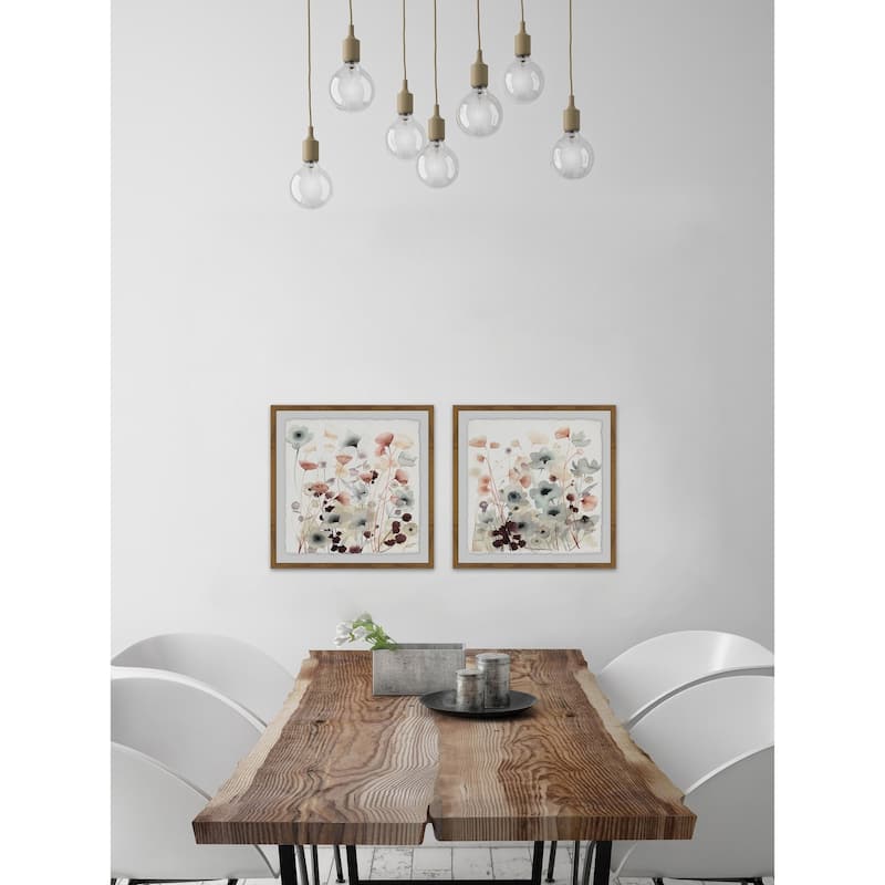 Marmont Hill - Handmade Blooming Garden II Diptych - Multi-Color