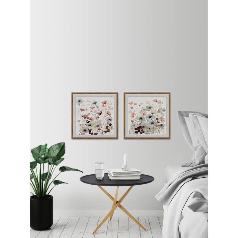 Marmont Hill - Handmade Blooming Garden II Diptych - Multi-Color