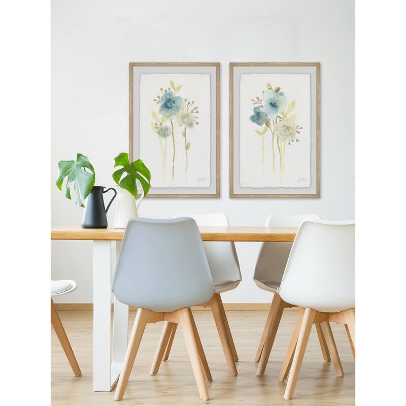Marmont Hill - Handmade Bluebell III Diptych - Multi-Color
