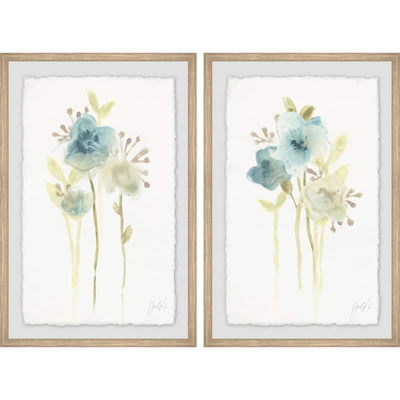 Marmont Hill - Handmade Bluebell III Diptych - Multi-Color