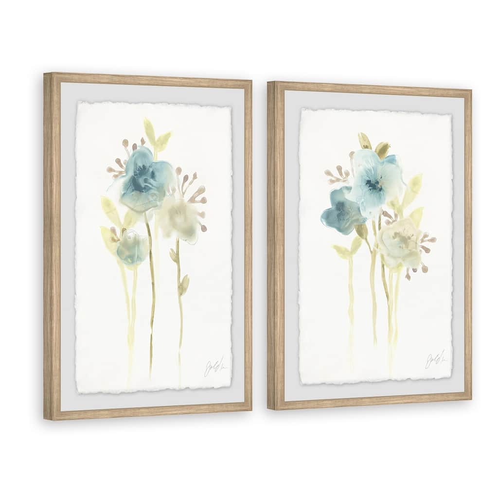 Marmont Hill - Handmade Bluebell III Diptych - Multi-Color