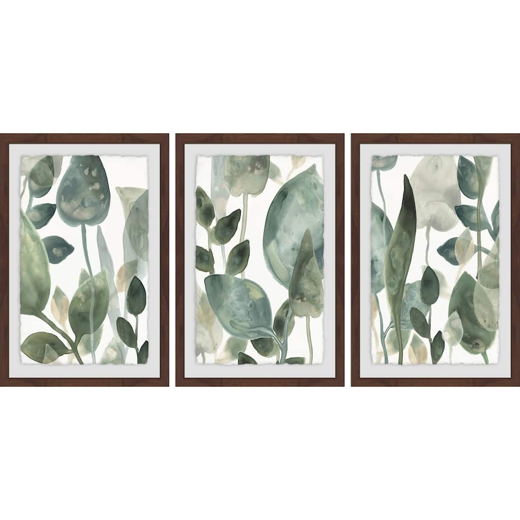 Marmont Hill - Handmade The Leaves Triptych - Multi-Color