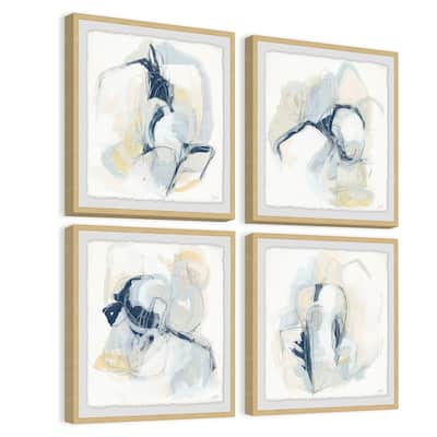 Marmont Hill - Handmade Pastel Sketches Quadriptych - Multi-color