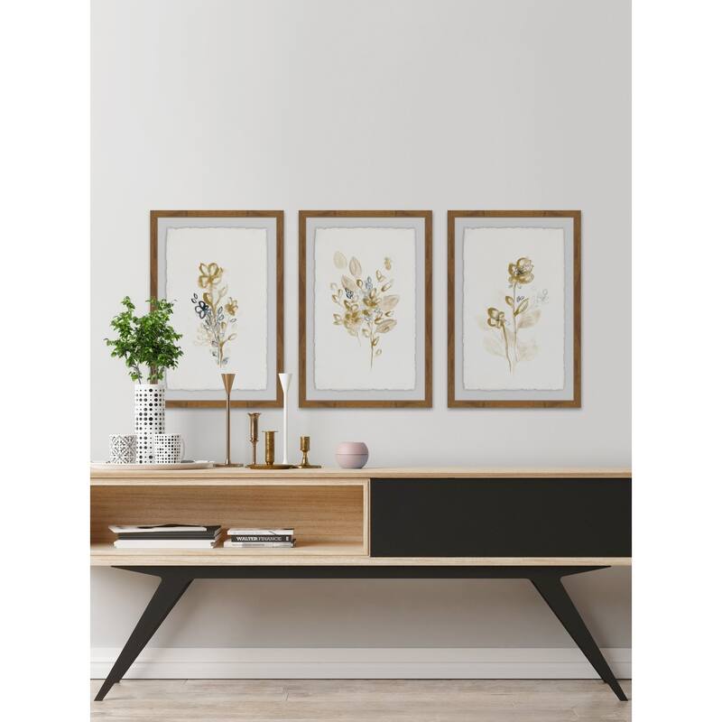 Marmont Hill - Handmade Bronze Spray IV Triptych - Multi-Color