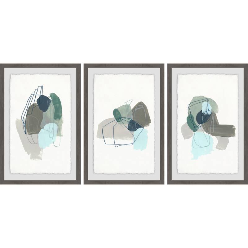 Marmont Hill - Handmade Coda IX Triptych - Multi-Color