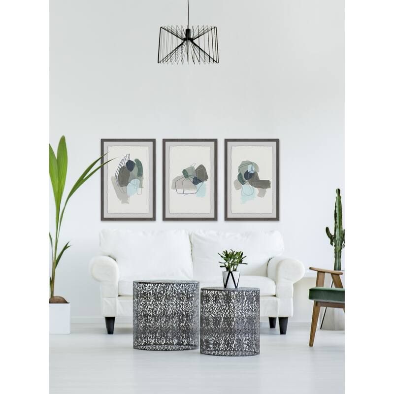 Marmont Hill - Handmade Coda IX Triptych - Multi-Color