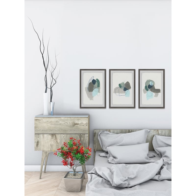 Marmont Hill - Handmade Coda IX Triptych - Multi-Color