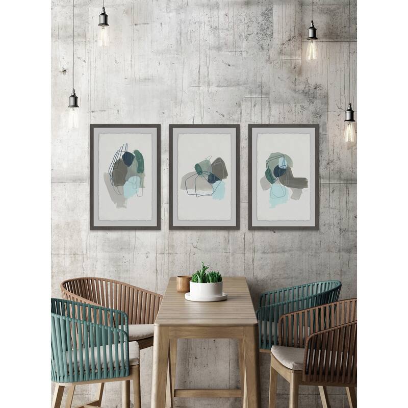 Marmont Hill - Handmade Coda IX Triptych - Multi-Color