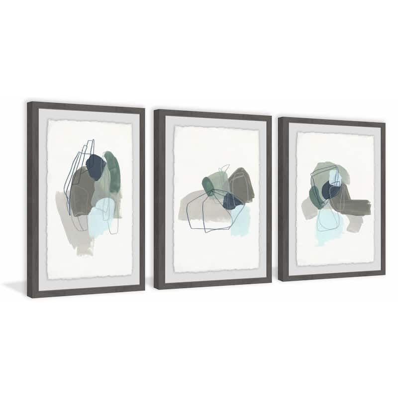 Marmont Hill - Handmade Coda IX Triptych - Multi-Color