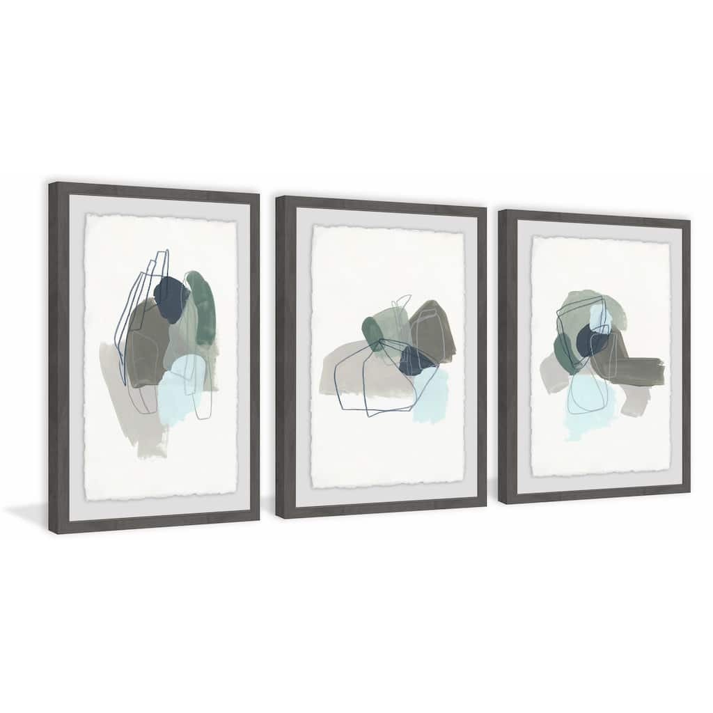 Marmont Hill - Handmade Coda IX Triptych - Multi-Color