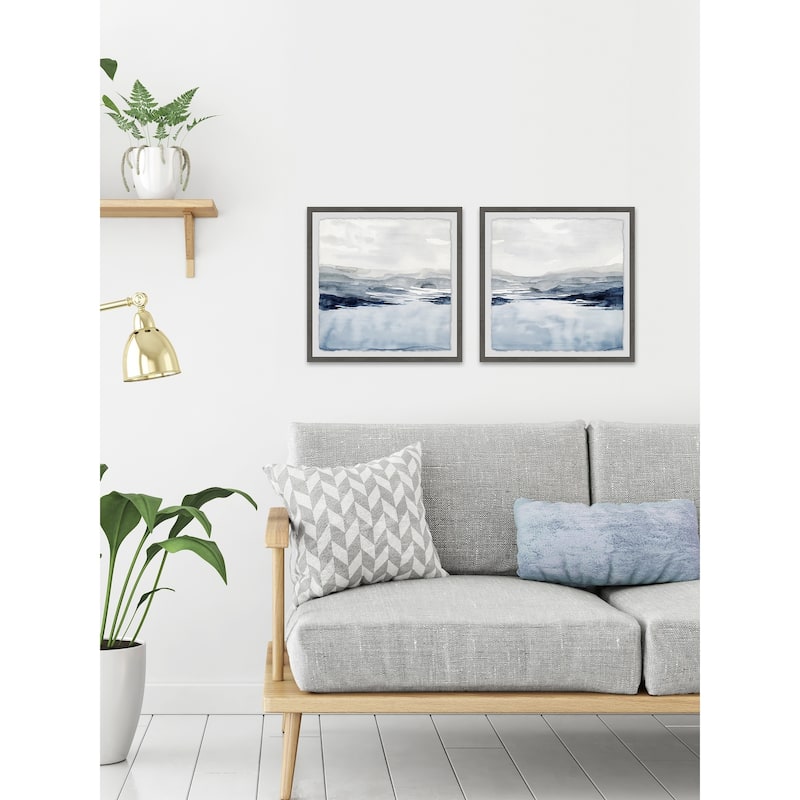 Marmont Hill - Handmade Faded Horizon III Diptych - Multi-Color
