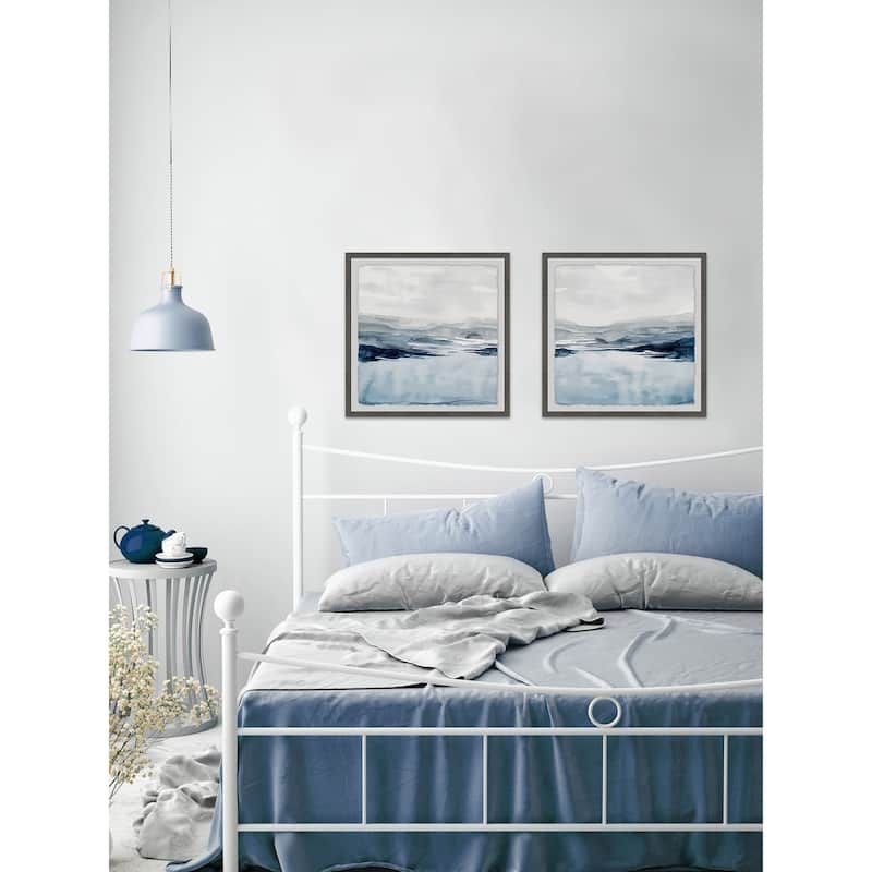 Marmont Hill - Handmade Faded Horizon III Diptych - Multi-Color