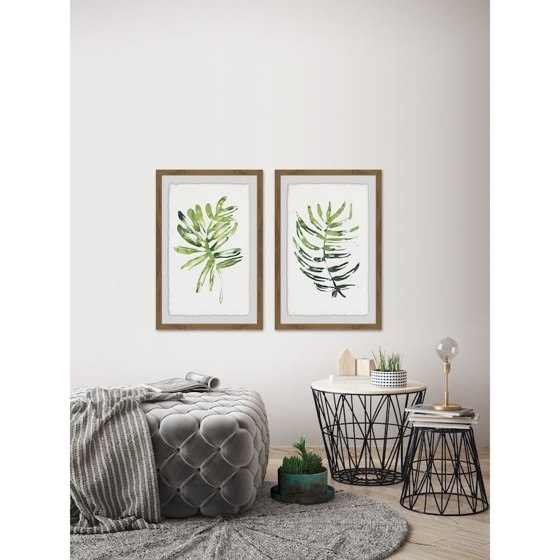 Marmont Hill - Handmade Tropical Palms Diptych - Multi-Color