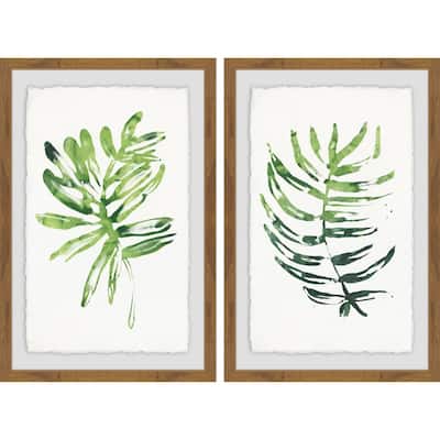 Marmont Hill - Handmade Tropical Palms Diptych - Multi-Color