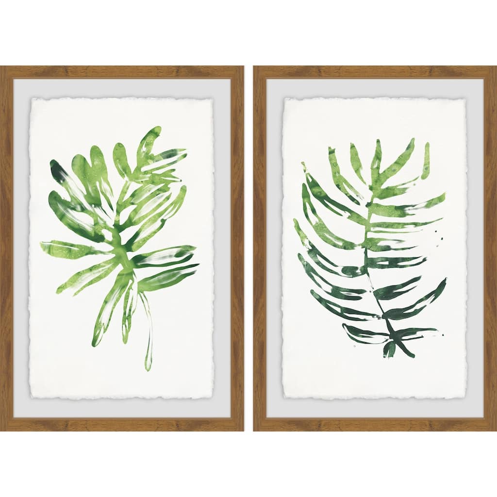 Marmont Hill - Handmade Tropical Palms Diptych - Multi-Color