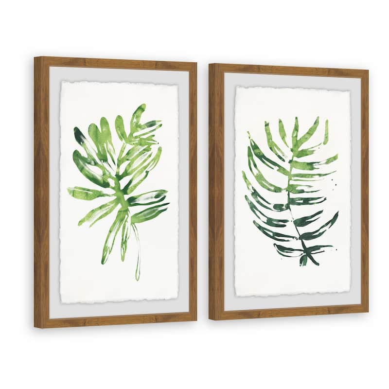 Marmont Hill - Handmade Tropical Palms Diptych - Multi-Color