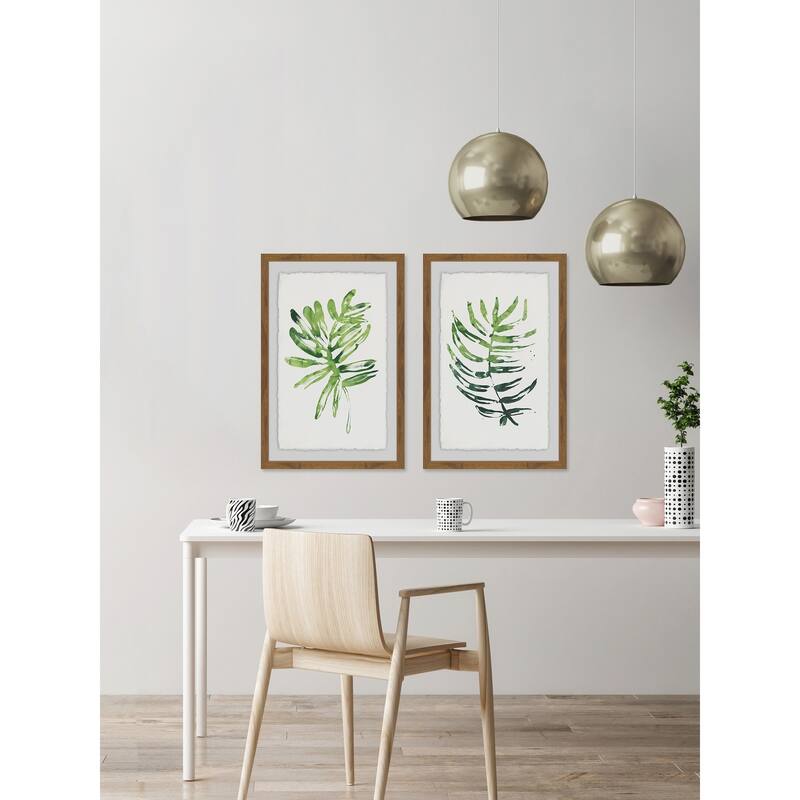 Marmont Hill - Handmade Tropical Palms Diptych - Multi-Color