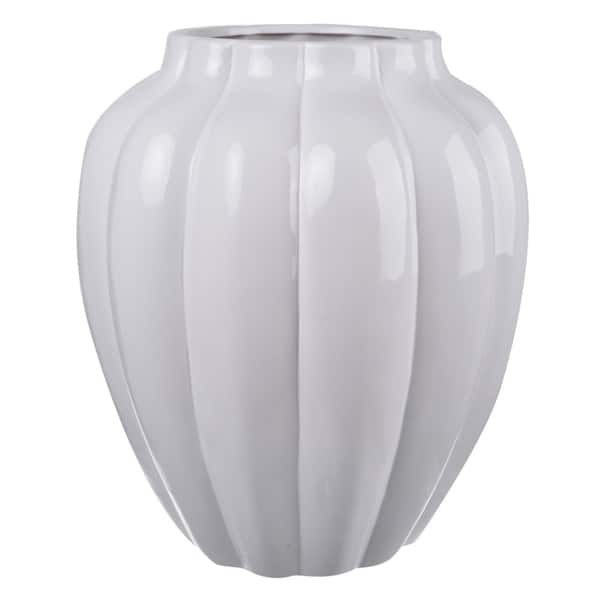 Small Benzara Exquisite Ceramic Vase with Hammered Design Small Benzara Exquisite Ceramic Vase with Hammered Design