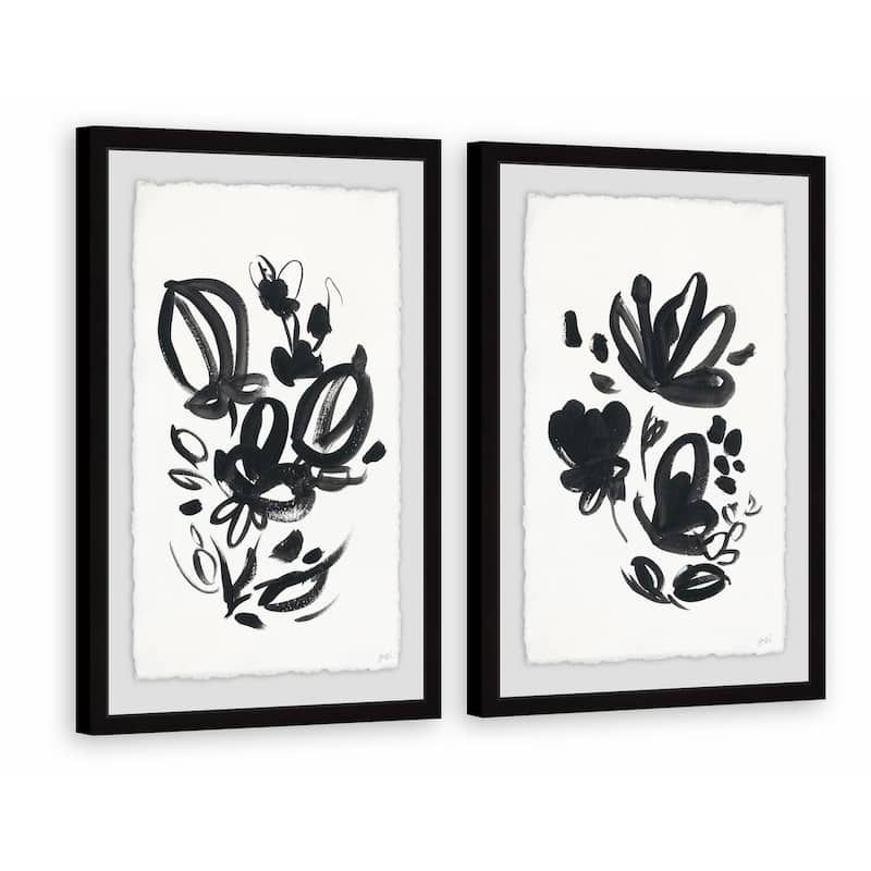 Marmont Hill - Handmade Flower Buds Diptych - Multi-Color
