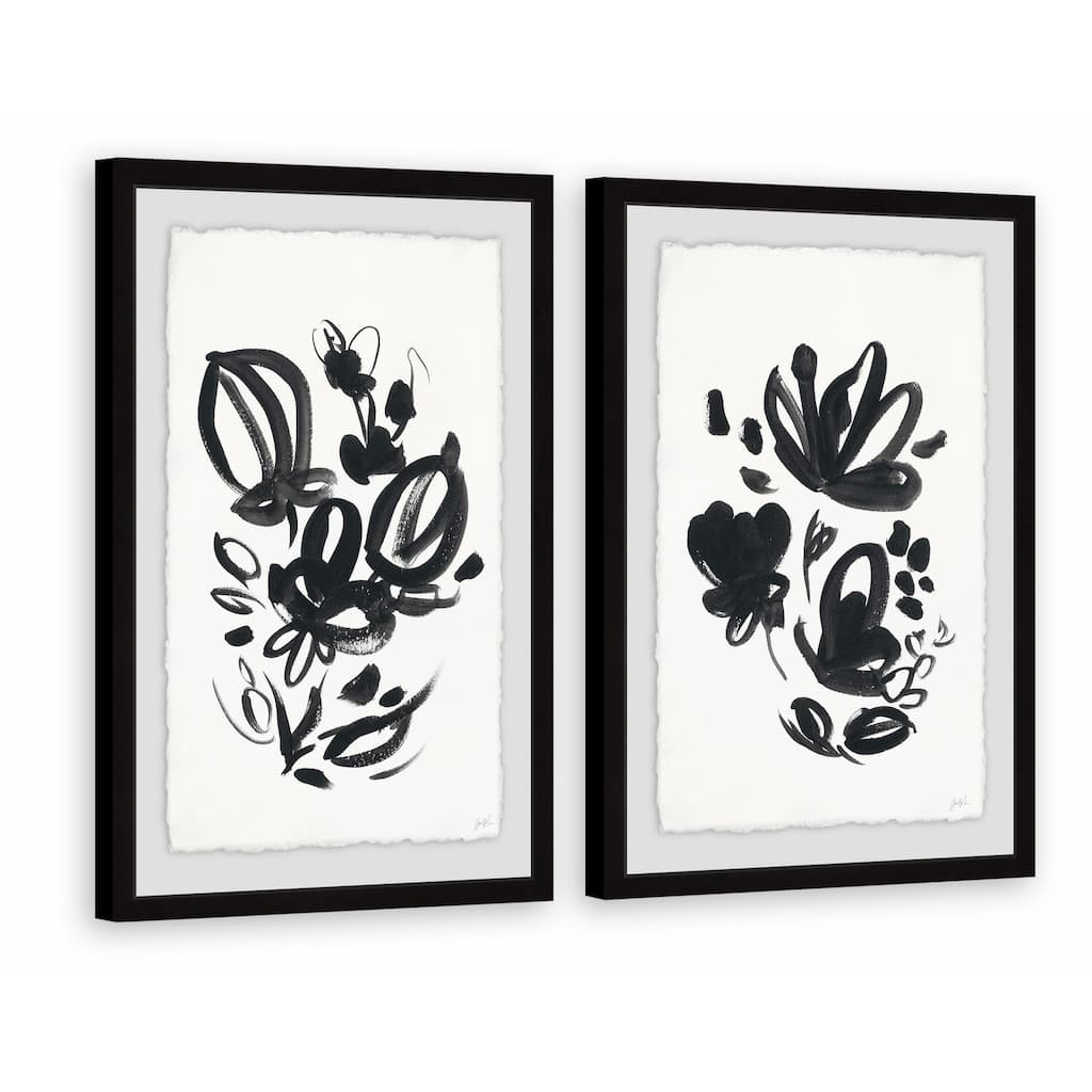 Marmont Hill - Handmade Flower Buds Diptych - Multi-Color