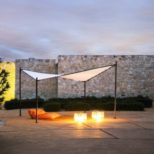 Abba Patio Steel/ Polyester Fabric Square Butterfly Gazebo, 12 x12 ft