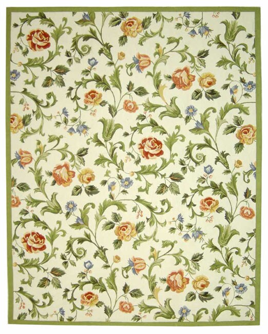 Safavieh Hand-hooked Garden of Eden Ivory Wool Rug - 8'9 X 11'9