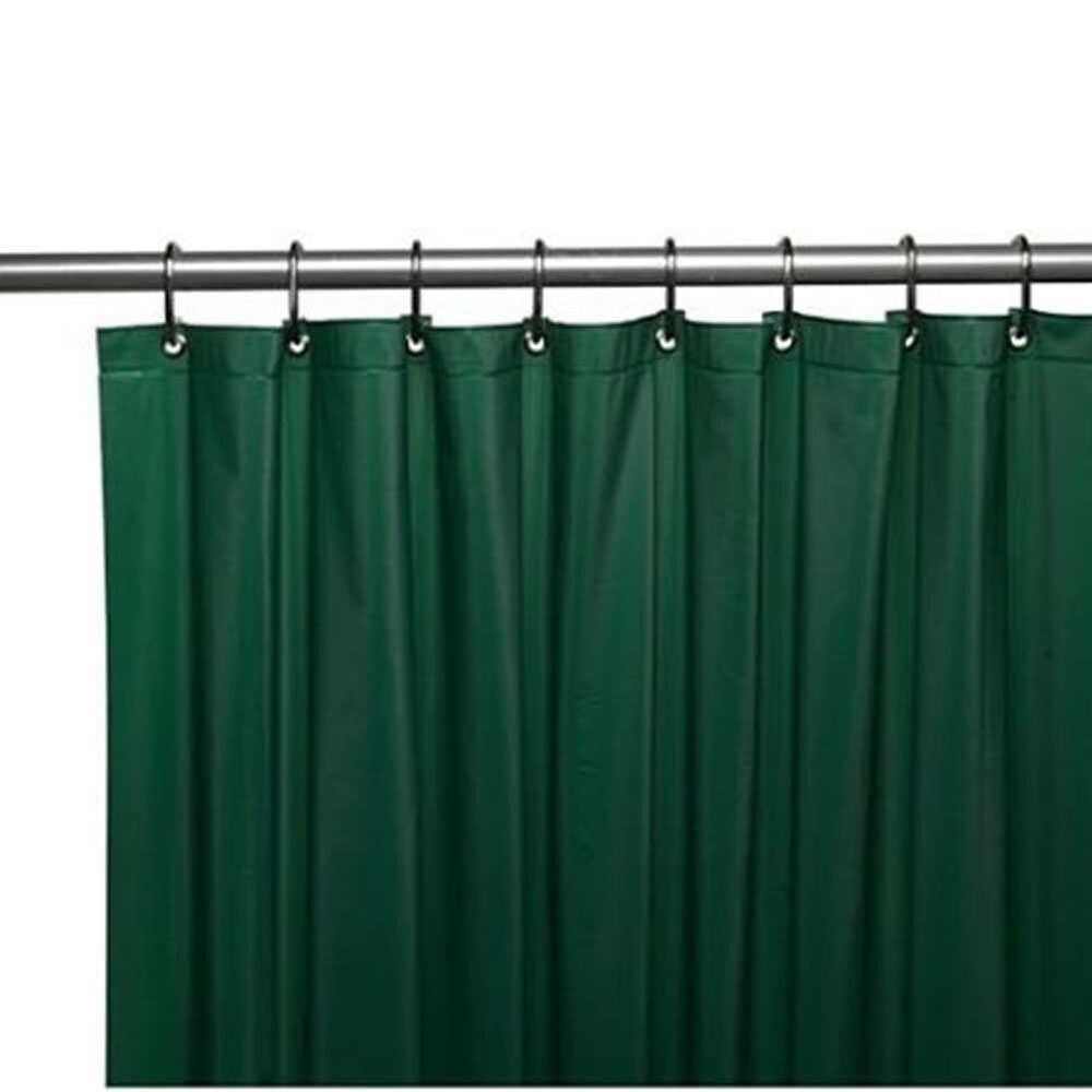 Shop Solid Vinyl Shower Curtain With Hooks Hunter Green 70 X 72