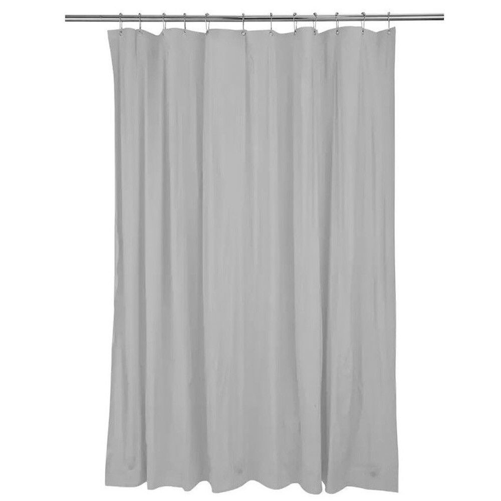 Shop Solid Vinyl Shower Curtain With Grey 70 X 72 Free
