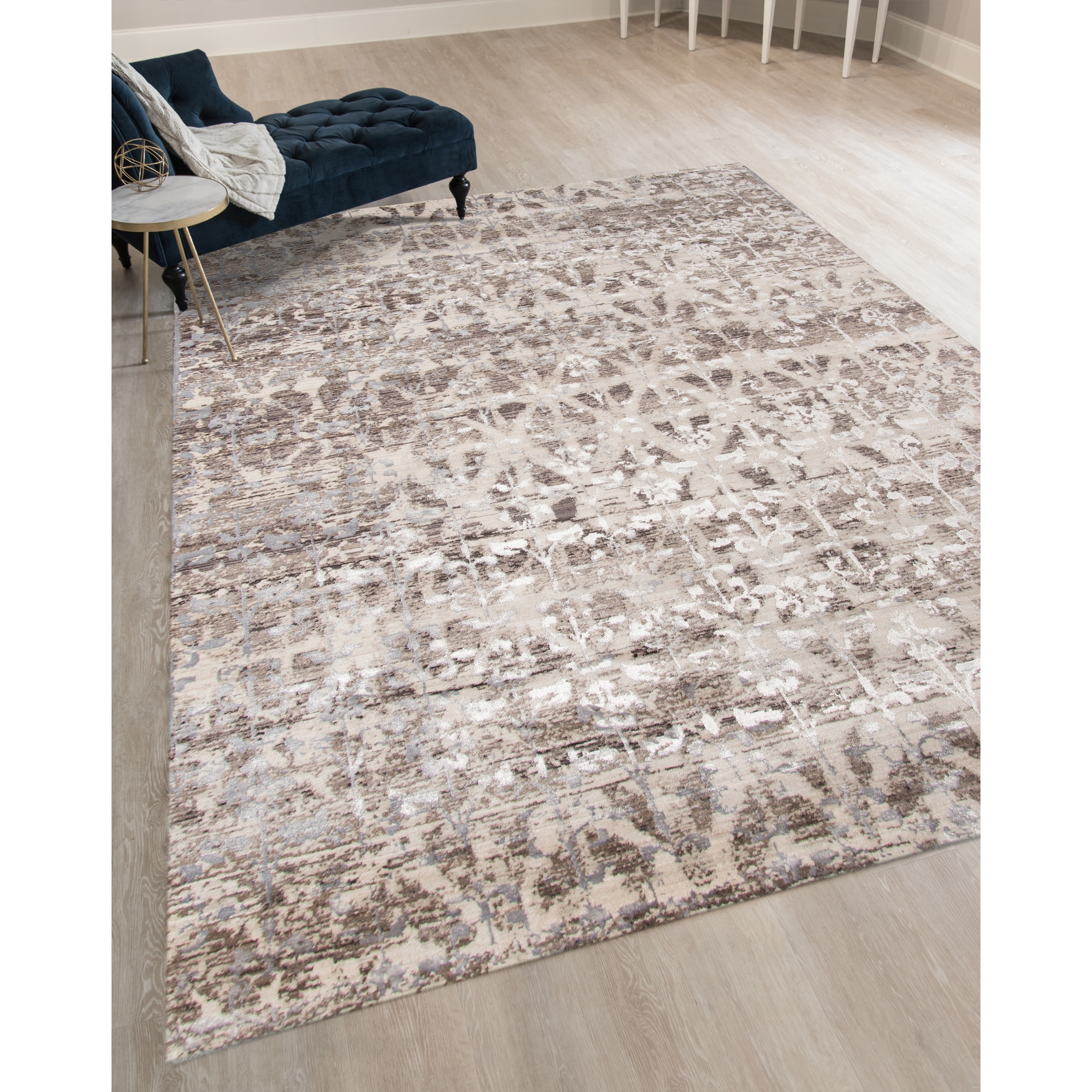 Savannah Silver Metallic Geometric Area Rug 5 3 X 7 6 Silver Metallic Geometric Area Rug