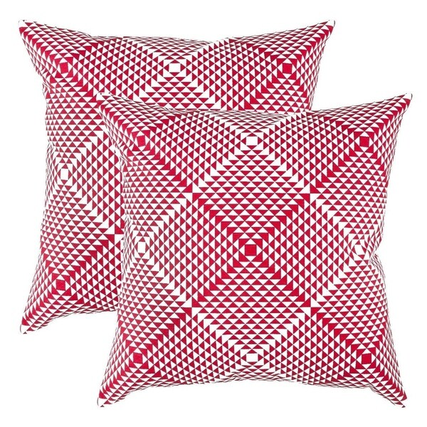 Prismatic Accent Decorative Pillowcases Red