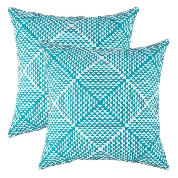 Prismatic Accent Decorative Pillowcases Turquoise