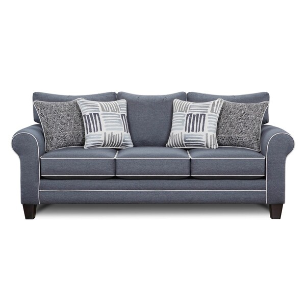 Grande 1140 Blue Denim Sofa Free Shipping Today Grande 1140 Blue Denim Sofa