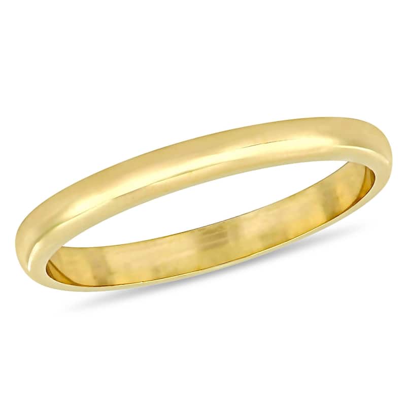 Miadora 10k Yellow Gold Ladies Wedding Band (2 mm)