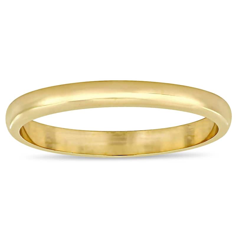 Miadora 10k Yellow Gold Ladies Wedding Band (2 mm)