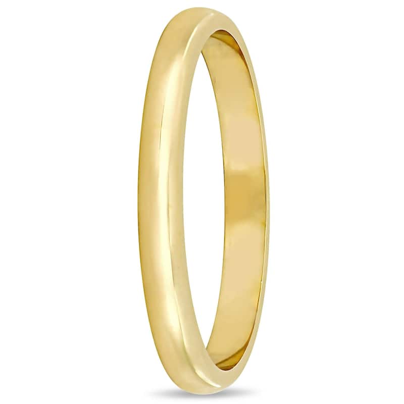 Miadora 10k Yellow Gold Ladies Wedding Band (2 mm)