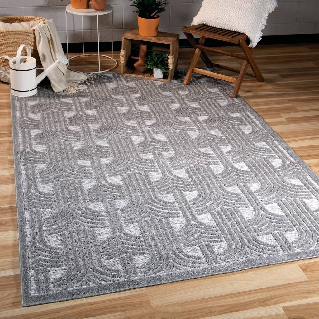 Orian Rugs Boucle Indoor/Outdoor Grand Theatre Silverton Runner Rug - 1'11" x 7'6"