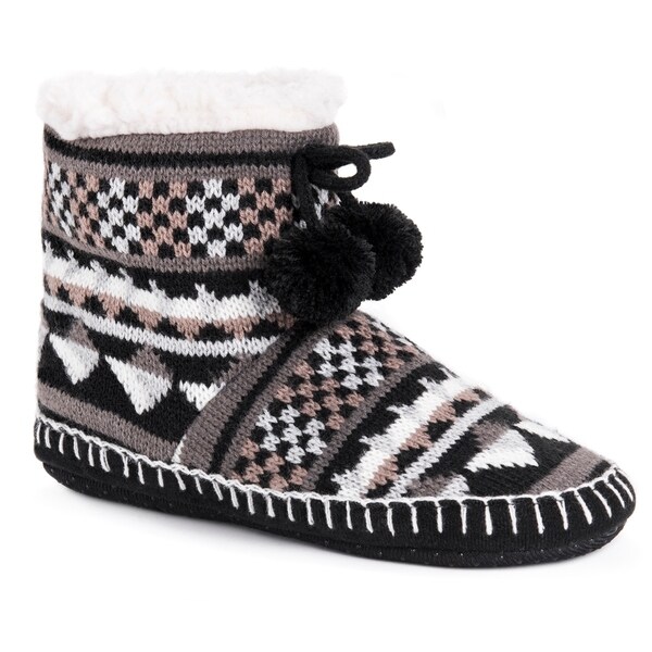 muk luks women's bootie slippers