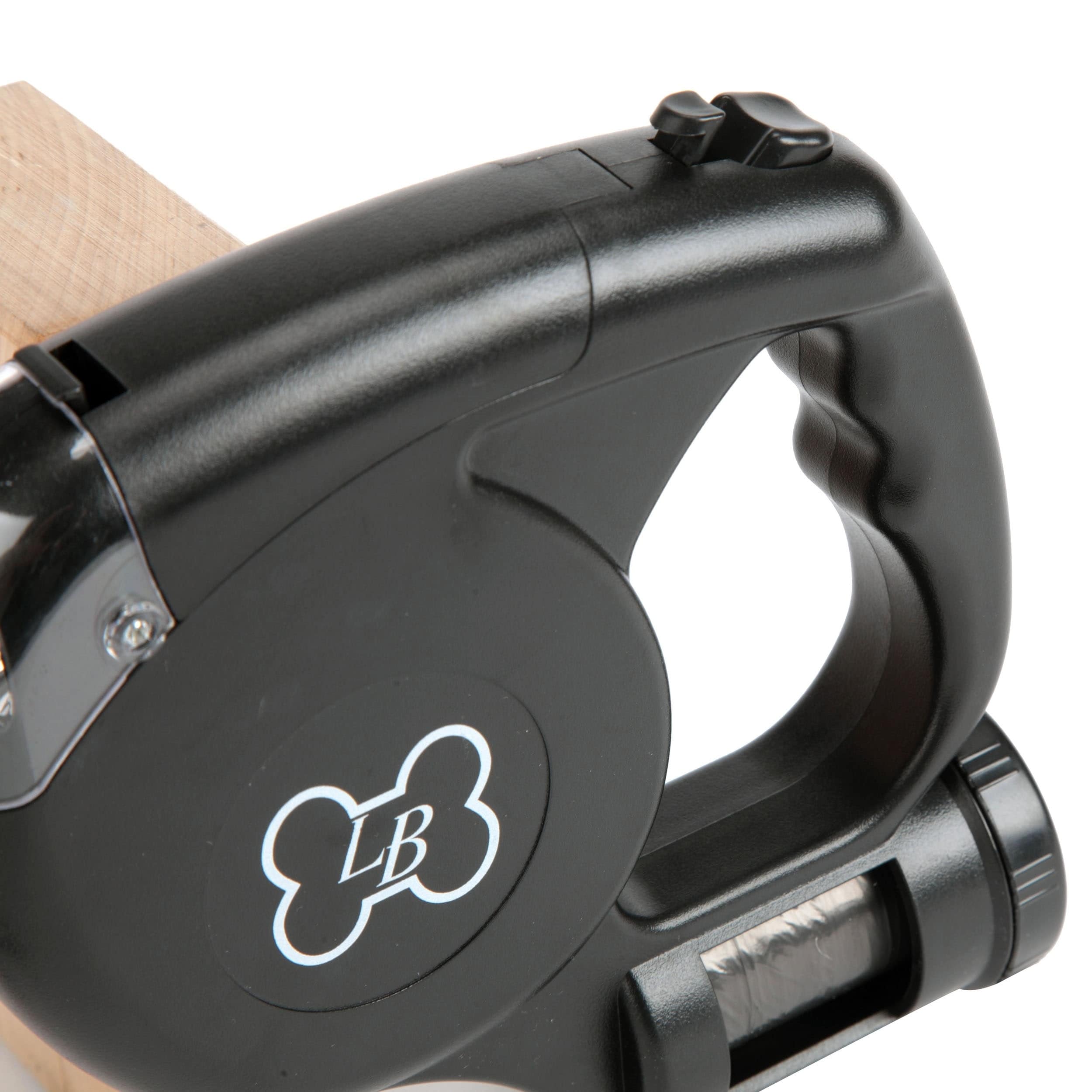 dog leash with light and bag holder