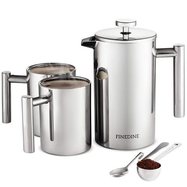 Shop French Press Coffee Maker Set - [5-pieces] 18/8 Stainless Steel