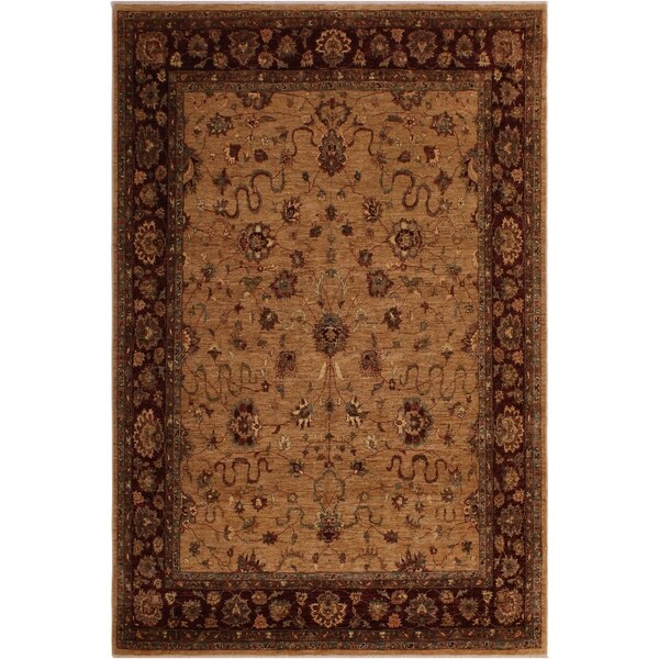 Arshs Fine Rugs Socorro Handmade Kafkaz Peshawar Tan Dark Red Arshs Fine Rugs Socorro Handmade Kafkaz Peshawar Tan Dark Red Wool Area Rug 8