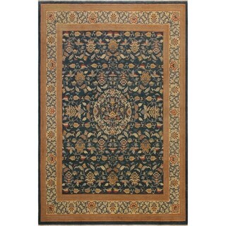 Kafkaz Peshawar Lester Teal/Ivory Wool Rug (8'0 x 9'11) - 8 ft. 0 in. x 9 ft. 11 in.