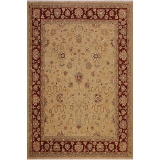 Kafkaz Peshawar Jeneva Lt. Tan/Rust Wool Rug (8'0 x 9'9) - 8 ft. 0 in. x 9 ft. 9 in.